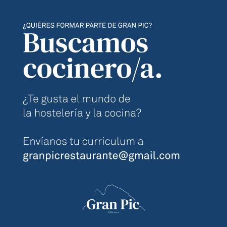 Imagen PUESTO DE COCINERO - RESTAURANTE GRAN PIC