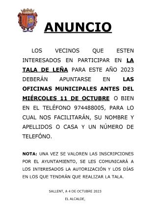 Imagen ANUNCIO LEÑA 2023