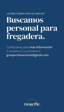 Imagen PERSONAL PARA FREGADERA-RESTAURANTE GRAN PIC