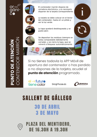 Image PUNTO DE INFORMACIÓN CONTENEDOR MARRÓN-SALLENT