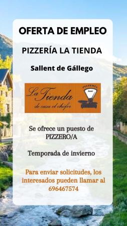Imagen PUESTO DE PIZZERO/A- PIZZERÍA LA TIENDA