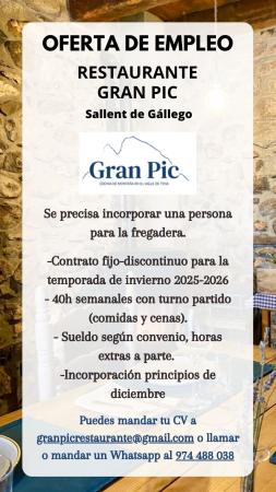 Imagen PUESTO PARA FRAGADERA-RESTAURANTE GRAN PIC