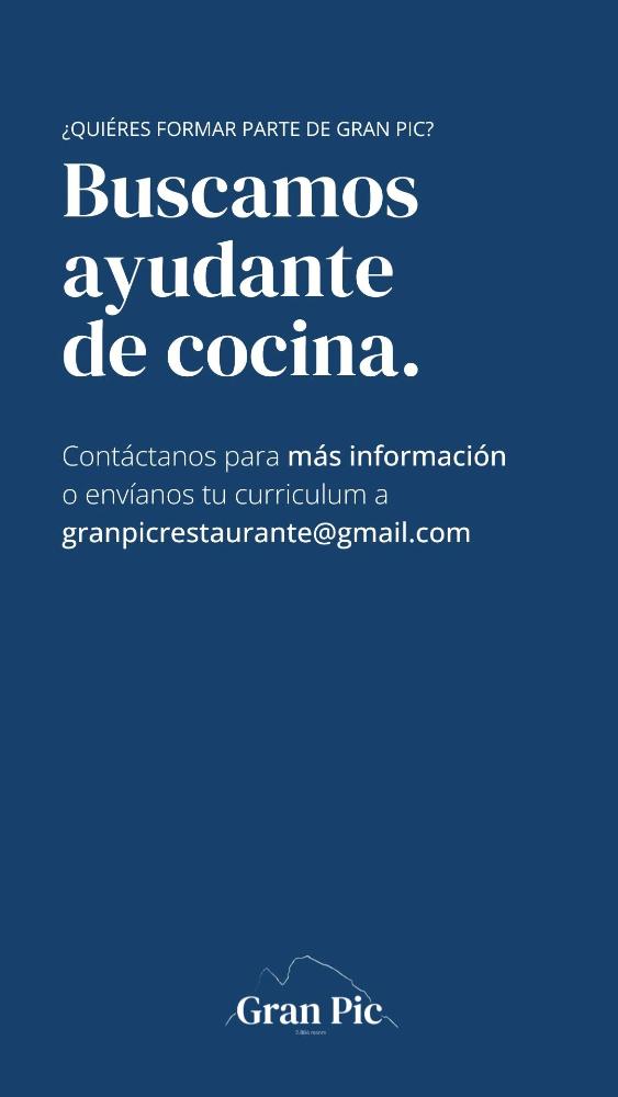 Imagen PUESTO DE AYUDANTE DE COCINA-RESTAURANTE GRAN PIC