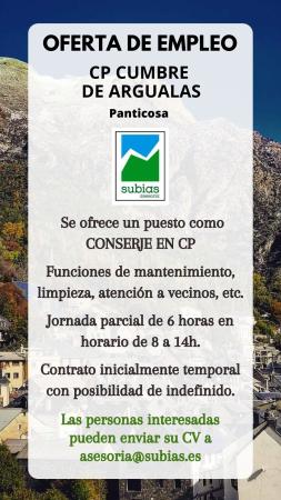 Imagen CONSERJE-CP CUMBRE DE ARGUALAS