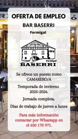 Imagen CAMARERO/A-BAR BASERRI