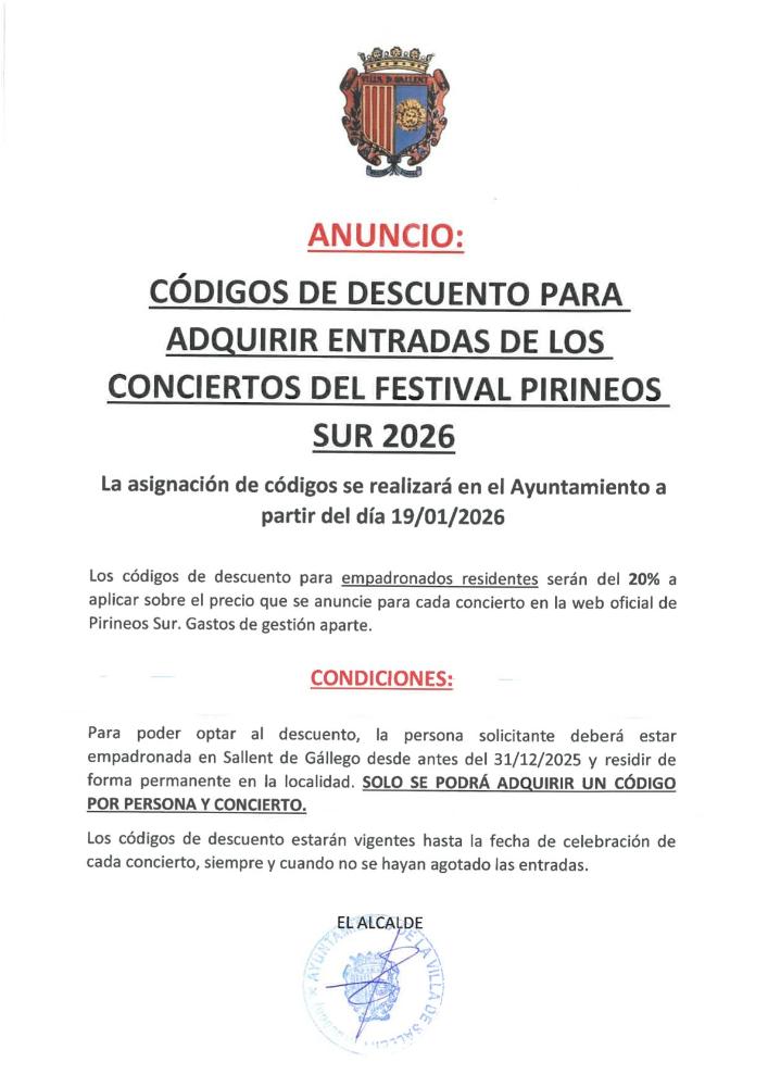 Imagen CÓDIGOS DE DESCUENTO PARA PIRINEOS SUR 2026