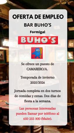Imagen CAMARERO/A-PUB BUHO'S