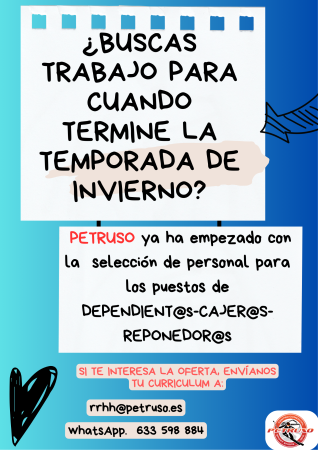 Imagen DEPENDIENTES, CAJEROS Y REPONEDORES- PETRUSO