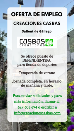 Imagen DEPENDIENTE/A- CREACIONES CASBAS