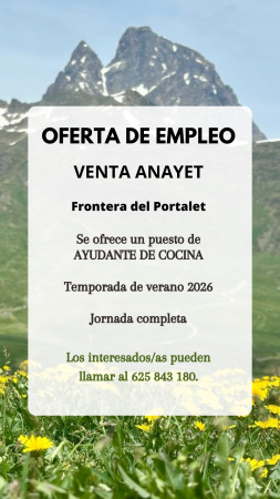 Imagen AYUDANTE DE COCINA-VENTA ANAYET