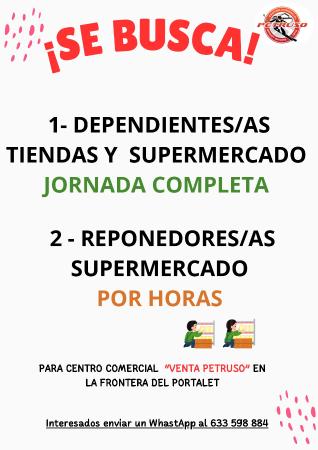 Imagen DEPENDIENTES/AS Y REPONEDORES/AS DE SUPERMERCADO - VENTA PETRUSO