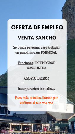Imagen EXPENDEDOR/A DE GASOLINERA - VENTA SANCHO