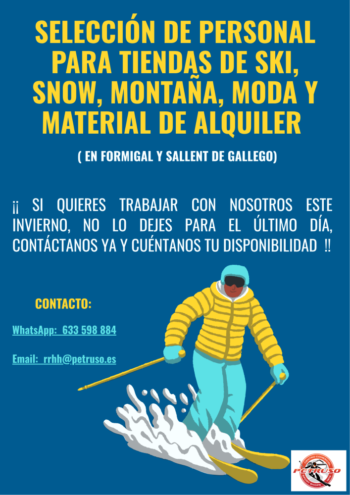 Imagen PERSONAL PARA TIENDAS DE INVIERNO - VENTA PETRUSO