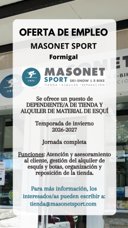 Imagen DEPENDIENTE/A -MASONET SPORT