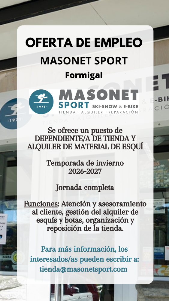 Imagen DEPENDIENTE/A -MASONET SPORT