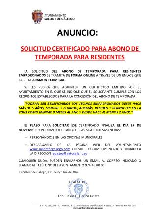Imagen BONO TEMPORADA RESIDENTES SKIPASS VALLE DE TENA 2026-27
