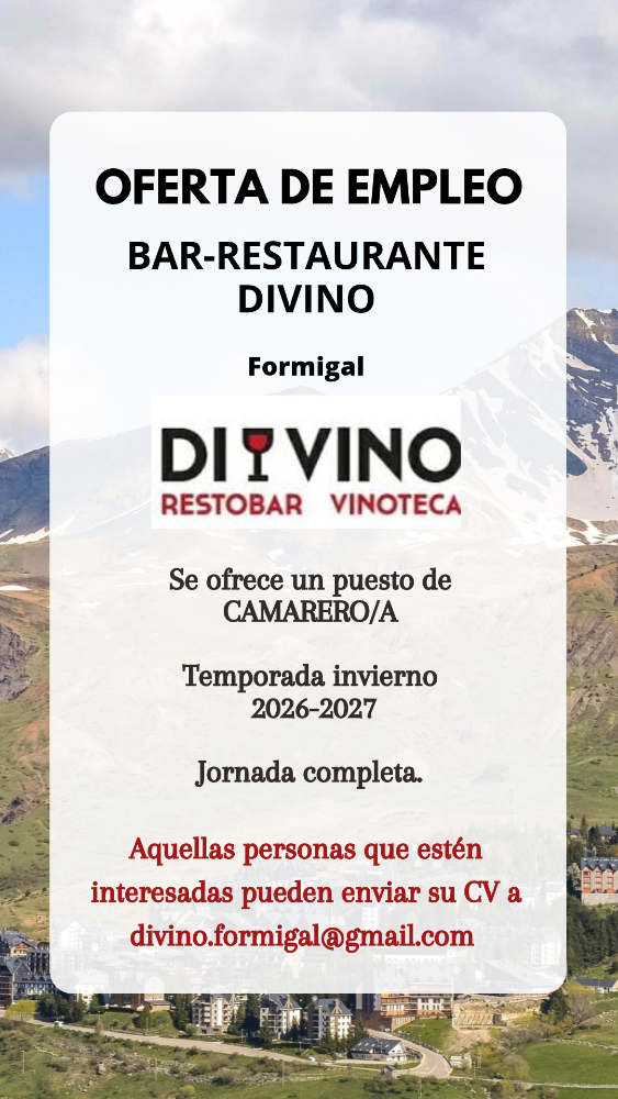 Imagen CAMARERO/A - BAR / RESTAURANTE DIVINO
